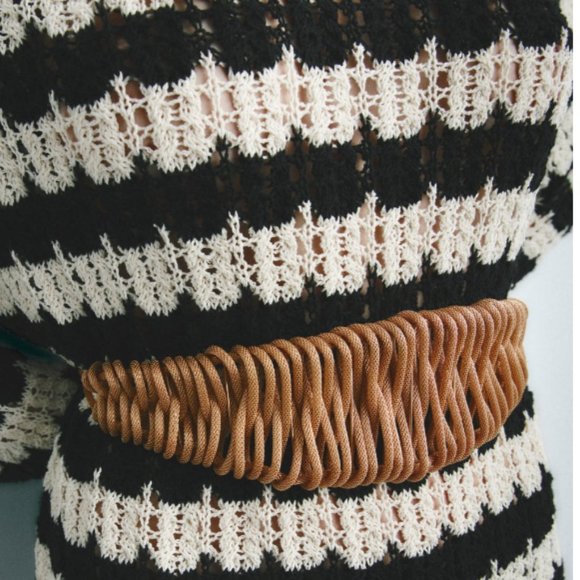 ZARA GOLD WOVEN METAL BELT GOLDEN